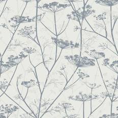 Graham & Brown Wallpapers Graham & Brown Clarissa Hulse Wild Chervil Dove and Silver Removable Wallpaper