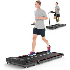 Rattantree 2-In-1 Home and Office Electric Treadmill Walking Pad with Adjustable Armrest and LCD Monitor