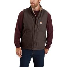 Men Vests Carhartt Carhartt Men's Brown Polyester Heated Vest Small 104277-DKBSREG