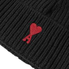 Herren - Wolle Kopfbedeckungen AMI Heart Logo Beanie Black