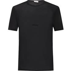 Saint Laurent Men T-shirts Saint Laurent Logo embroidered T-shirt black