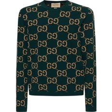 Gucci GG jacquard wool sweater green