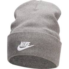 Gray - Men Beanies Nike Tall Cuff Futura Beanie, Carbon Heather/white