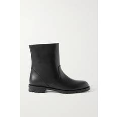 Manolo Blahnik Stiefel & Boots Manolo Blahnik Manolo Blahnik Motosa Ankle Boots Aus Leder Schwarz