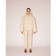 Nanushka HIDE OKOBOR alt-leather puffer jacket Creme Creme