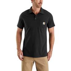 Carhartt Men's Force Loose Midweight Short Sleeve Polo Shirt - Black