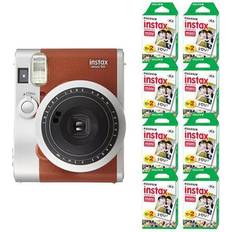 Fujifilm Instant Cameras Fujifilm INSTAX Mini 90 Neo Classic Instant Camera Brown 160 Sheets