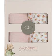 Barn- & babytilbehør Holly Muslin Swaddle Teppe 2-p Pink