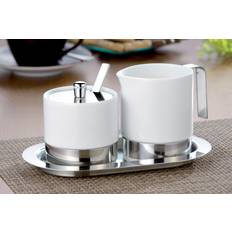 Weiß Küchenbehälter Esmeyer Milch- Zucker-Set ADAM weiß/silber Küchenbehälter
