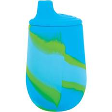 Nuby Tie Dye Silicone Training Sippy Cup BLUE/GREEN One Size
