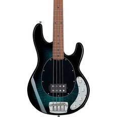Sterling By Music Man Ray34 Flame Maple Electric Bass Guitar Teal
