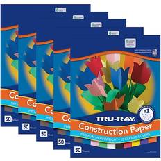 A4 Copy Paper Tru-Ray 9" Construction Paper, Assorted, 50 Sheets/Pack, 5 Packs/Bundle PAC103031-5