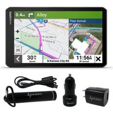 Car Navigation Garmin dēzl OTR710, Large, Easy-to-Read 7” GPS Truck Navigator, Custom Truck Routing, High-Resolution Birdseye Satellite Imagery with Wearable4U Power Pack Bundle