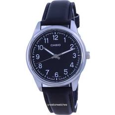 Casio Barn Armbåndsur Casio schwarzes Zifferblatt Edelstahl Analog Quarz MTP-V005L-1B4 MTPV005L-1