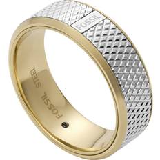 Edelstahl - Herren Ringe Fossil Herrenring JF04195998 bicolor