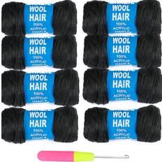  4 Packs Brazilian Wool Hair Yarn, Wool Yarn for Hair Jumbo  Braiding& Senegalese Twisting Wool Hair Attachment Knitting Hair  Braids(Natural Black) : Arts, Crafts & Sewing