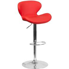 Emma + Oliver Vinyl Adjustable Curved Brt Bar Stool 42.2"