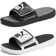 Puma Herren Slides Puma Royalcat Comfort Badelatschen white Schwarz