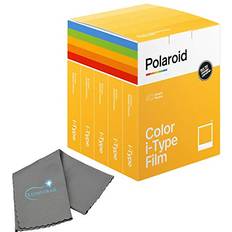 Polaroid Gen 2 Now I-Type Instant Film Camera - Red Bundle with a Color  i-Type Film Pack (8 Instant Photos) and a Lumintrail Cleaning Cloth