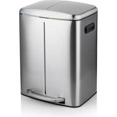 Stainless steel dual trash can • Compare prices »