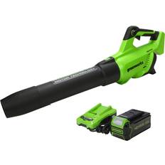 Leaf Blowers Greenworks 40V 550 CFM 130 MPH Brushless Axial Leaf Blower 4Ah USB Battery and Charger