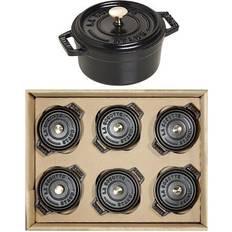 Staub Set Staub mini schmortopf kochtopf gusseisen Set med lock