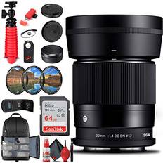 Sigma 30mm f/1.4 DC DN Contemporary Lens for Sony E with Free Accessories  Kit 302965 A
