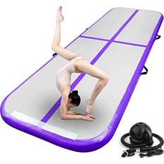 Airtracks FBSPORT FBSPORT 16.4ft Inflatable Air Gymnastics Mat Training Mats 8 inches Thickness Gymnastics Tracks for Home Use/Training/Cheerleading/Yoga/Water with Pump