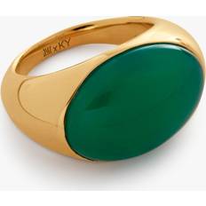 Monica Vinader X Kate Young Gemstone Ring - Gold/Green