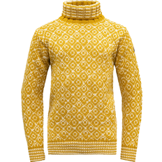 Dame - Pologensere Devold Svalbard Sweater High Neck - Yellow