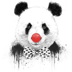 Pelcasa Clown Panda Black and White Poster 70x100cm
