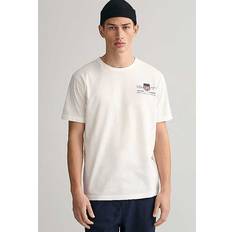 Gant Men Tops Gant Men Embroidered Archive Shield T-Shirt White