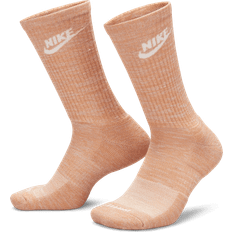Nike Everyday Plus Cushioned Crew Socks - Amber Brown/Light Bone/Hemp/White