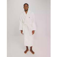 Polo Ralph Lauren White Robes Polo Ralph Lauren Logo-Embroidered Cotton Dressing Gown