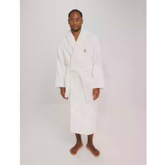 Polo Ralph Lauren White Sleepwear Polo Ralph Lauren Logo-Embroidered Cotton Dressing Gown