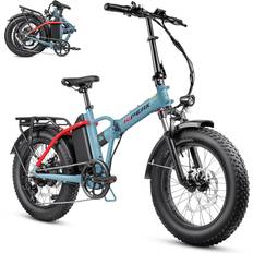 Men Electric Bikes HiPEAK Electric Bike for Adults Folding Ebike 20"