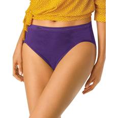 Hanes White Panties Hanes Women's 6pk Hi-Cut Underwear PP43WB Blue/Purple/White