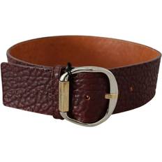 Røde Belte Gianfranco Ferre GF Ferre Bordeaux Wide Leather Waist Gold Silver Belt