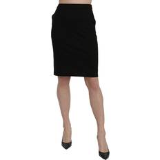 Men - Polyester Skirts Gianfranco Ferré Black Pencil Knee Length Straight Skirt IT40