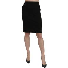 Black - Men Skirts Gianfranco Ferre Black Pencil Knee Length Straight Skirt IT40