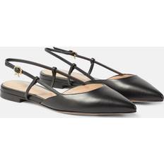 Gianvito Rossi Slingback-Ballerinas Ascent 05 aus Leder Schwarz