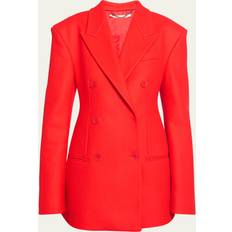 Red Blazers Stella McCartney Double-breasted wool blazer red