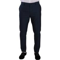 Herre - L - Ull Kjoler Dolce & Gabbana Dark Blue Formal Dress Trouser Dress Pants IT50