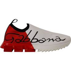 Dolce & Gabbana Men Shoes Dolce & Gabbana White Red Sorrento Sandals Sneakers