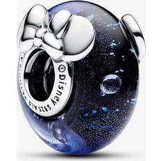 Blue Charms & Pendants Pandora Disney Sterling Silver Mickey Mouse Minnie Mouse Murano Glass Charm Blue Blue