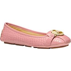 Pink - Women Moccasins Michael Kors Fulton Crocodile Embossed Faux Leather Moccasin Pink