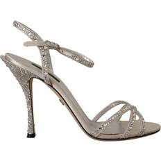 Dame - Sølv Sandaletter Dolce & Gabbana Crystal Ankle Strap - Silver