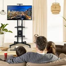 Bed Bath & Beyond Height Adjustable Rolling TV Stand Cart for tvs