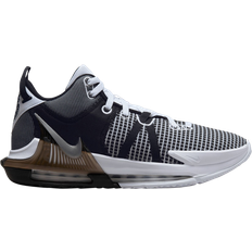 Men - Nike LeBron James Basketball Shoes Nike LeBron Witness 7 M - White/Black/Metallic Silver