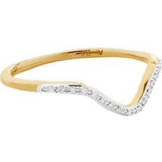 Monica Vinader Wishbone Stacking Ring - Gold/Transparent